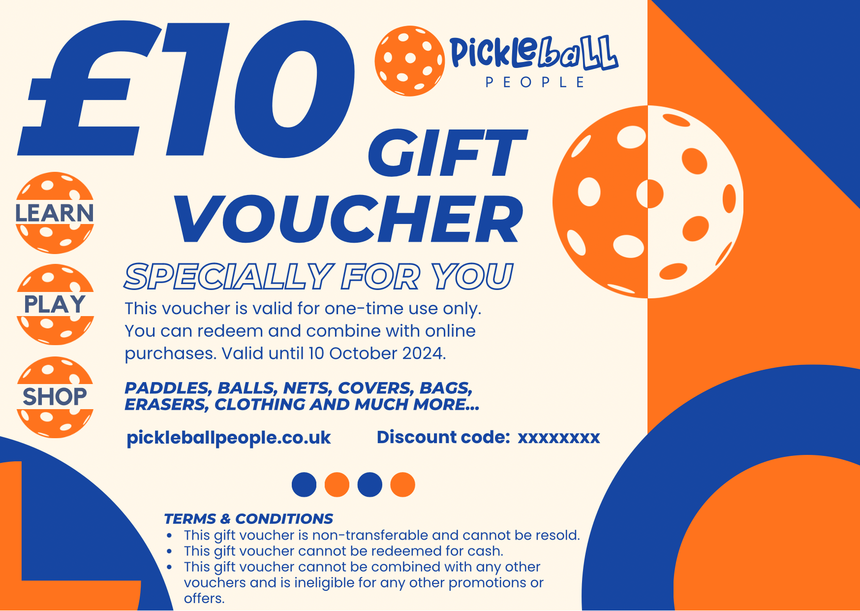 Featured image for “Pickleball People £10 - Gift Voucher”