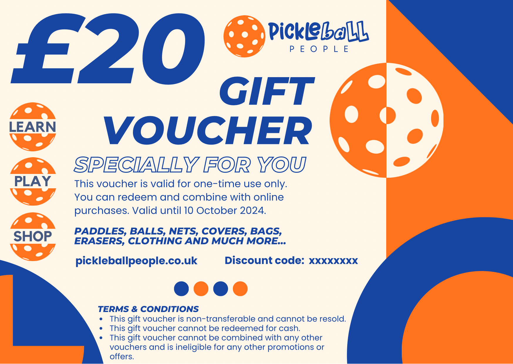 Featured image for “Pickleball People £20 - Gift Voucher”