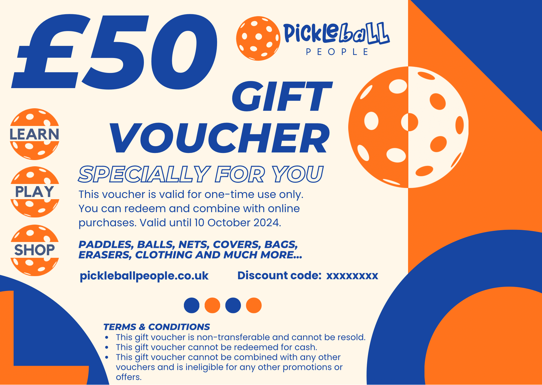 Featured image for “Pickleball People £50 - Gift Voucher”