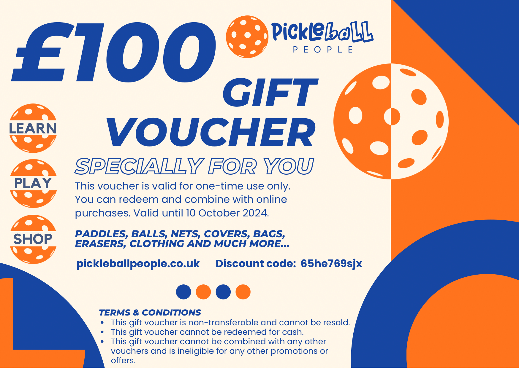 Featured image for “Pickleball People £100 - Gift Voucher”