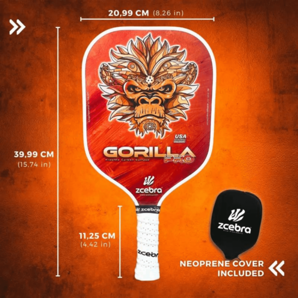 Pickleball People UK - Zcebra Gorilla Pro Orange 3 - Pickleball Paddle