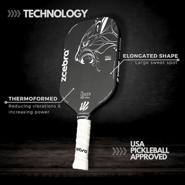 Pickleball People UK - Zcebra Queen Black 3 - Pickleball Paddle