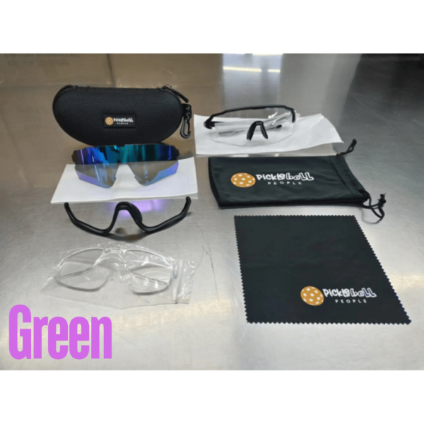 Pickleball People UK - Pickleball People Protective Sports Glasses Green - Pickleball Protective Glasses