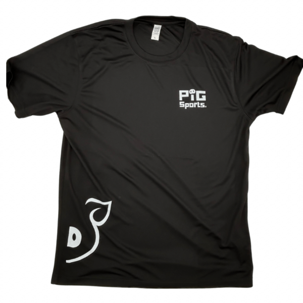 Pickleball People UK - PIG Sports Black Technical 1 - Pickleball T Shirt